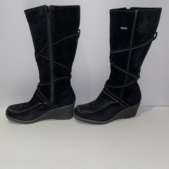 ARTICA All suede black high boots - Picture 4 of 9